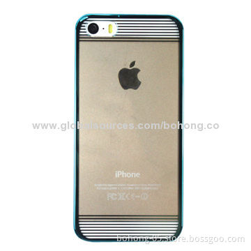 Plating case for iPhone 5s, transparent PC with plating pattern